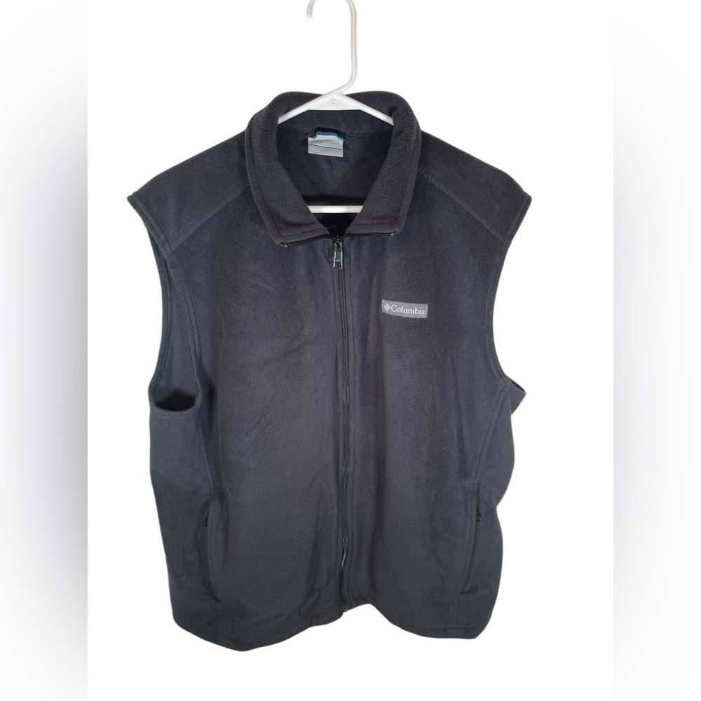 Columbia Charcoal Black Sleeveless Fleece Vest